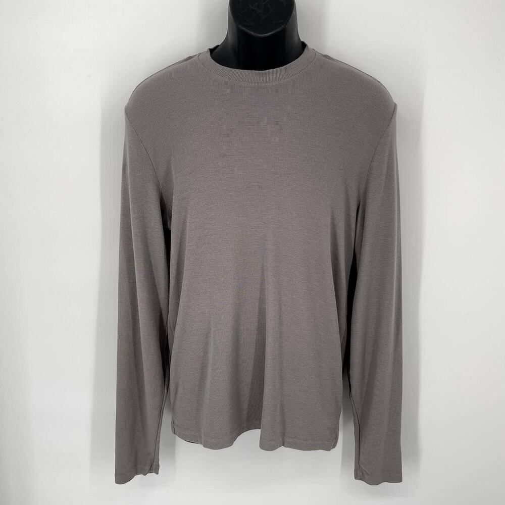 Cotton Citizen NEW Men's Hendrix Crew Shirt Long Sleeves Size M Cement